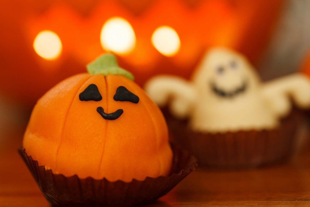 pumpkin and ghost edible sweets