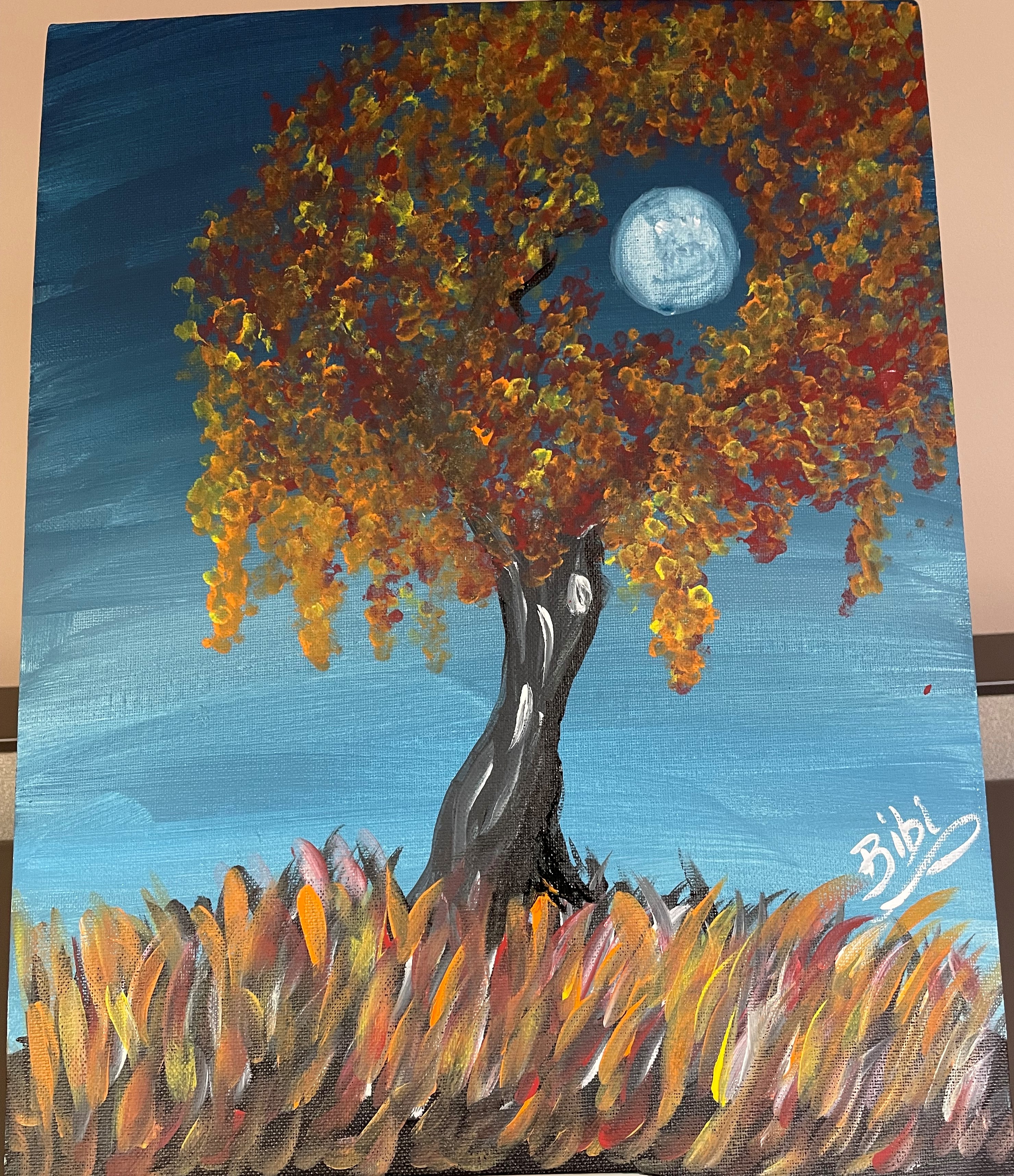 Fall Tree Painted Canvas