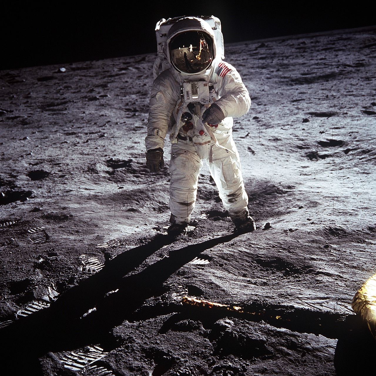 Astronaut standing on moon