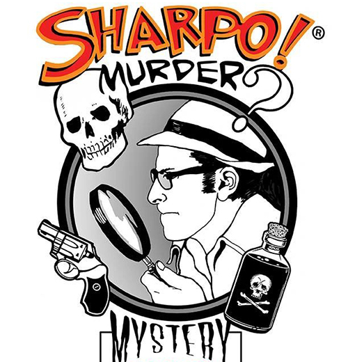 Sharpo Murder Mystery Graphic