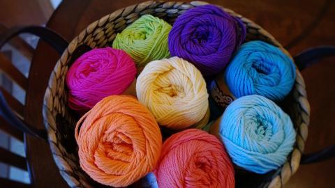 Rolls of yarn