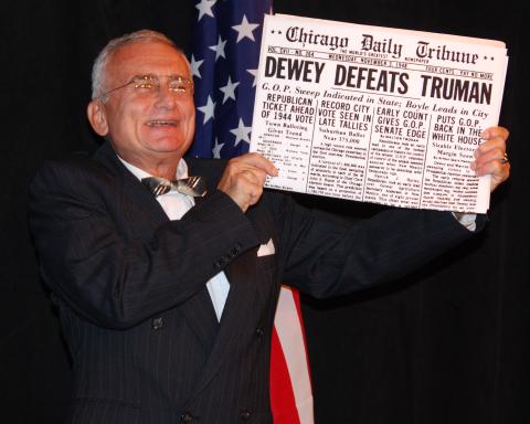 marketing image of harry truman performaer