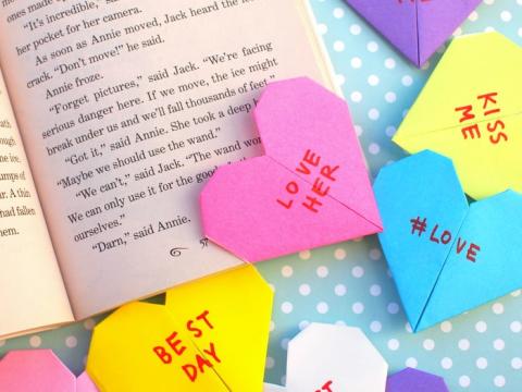 Origami Heart Bookmark