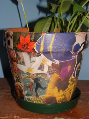 Decoupage Flower Pot