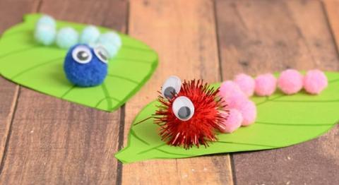 Pom-Pom Caterpillar Craft