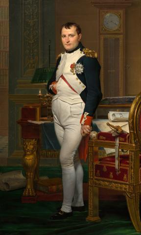 painting of The Emperor Napoleon in His Study at the Tuileries by Jacques-Louis David