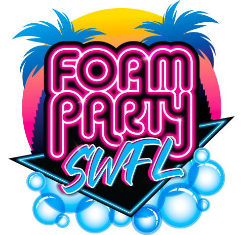 Foam Party SWFL logo with bubbles