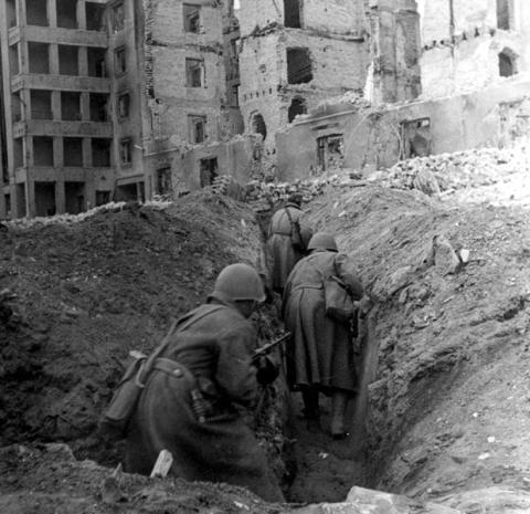 Soldiers in a trench