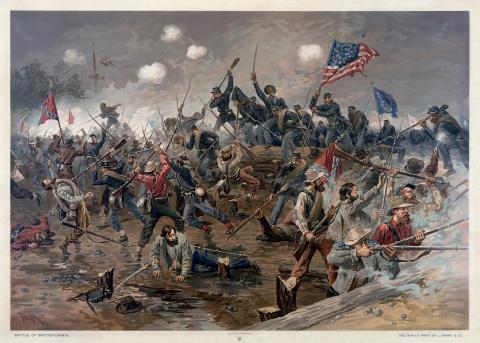 painting of Battle of Spottsylvania