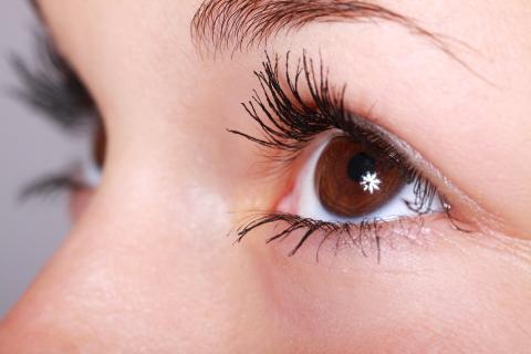 close up of a woman's eyes