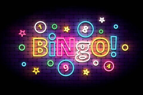 Image of "Bingo!" lettering in bright, neon colors.