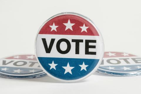 image of vote pin back button 