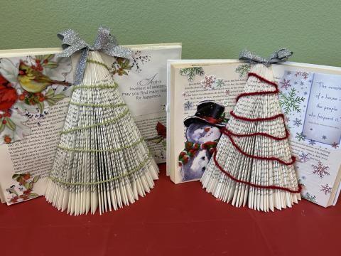 Folded Book Tree Crafting