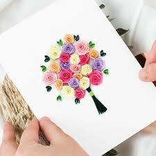Photograph of paper quilled multicolor tree