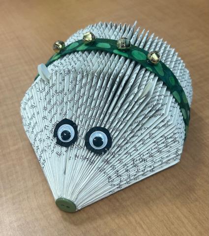 upcycled book hedgehog craft