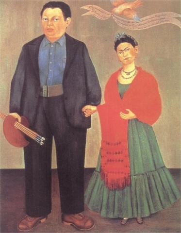 Frida and Diego Rivera painting by Frida Kahlo