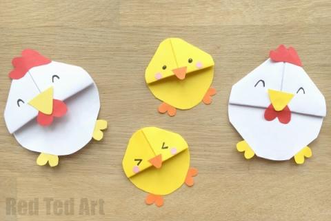 Chicken and duck bookmark