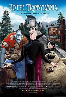 Hotel Transylvania movie poster, "EVEN MONSTERS NEED A VACATION"