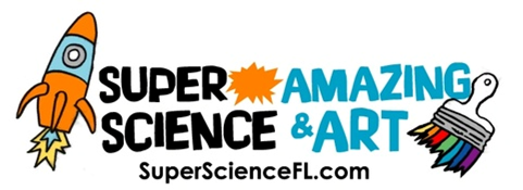 text reads: super science and amazing art
