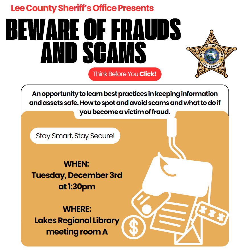 LCSO Poster Frauds and Scams