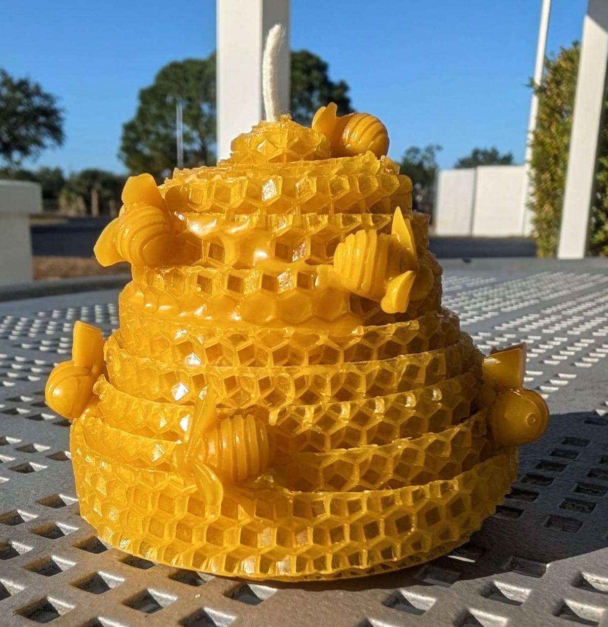 Beeswax Beehive Candle